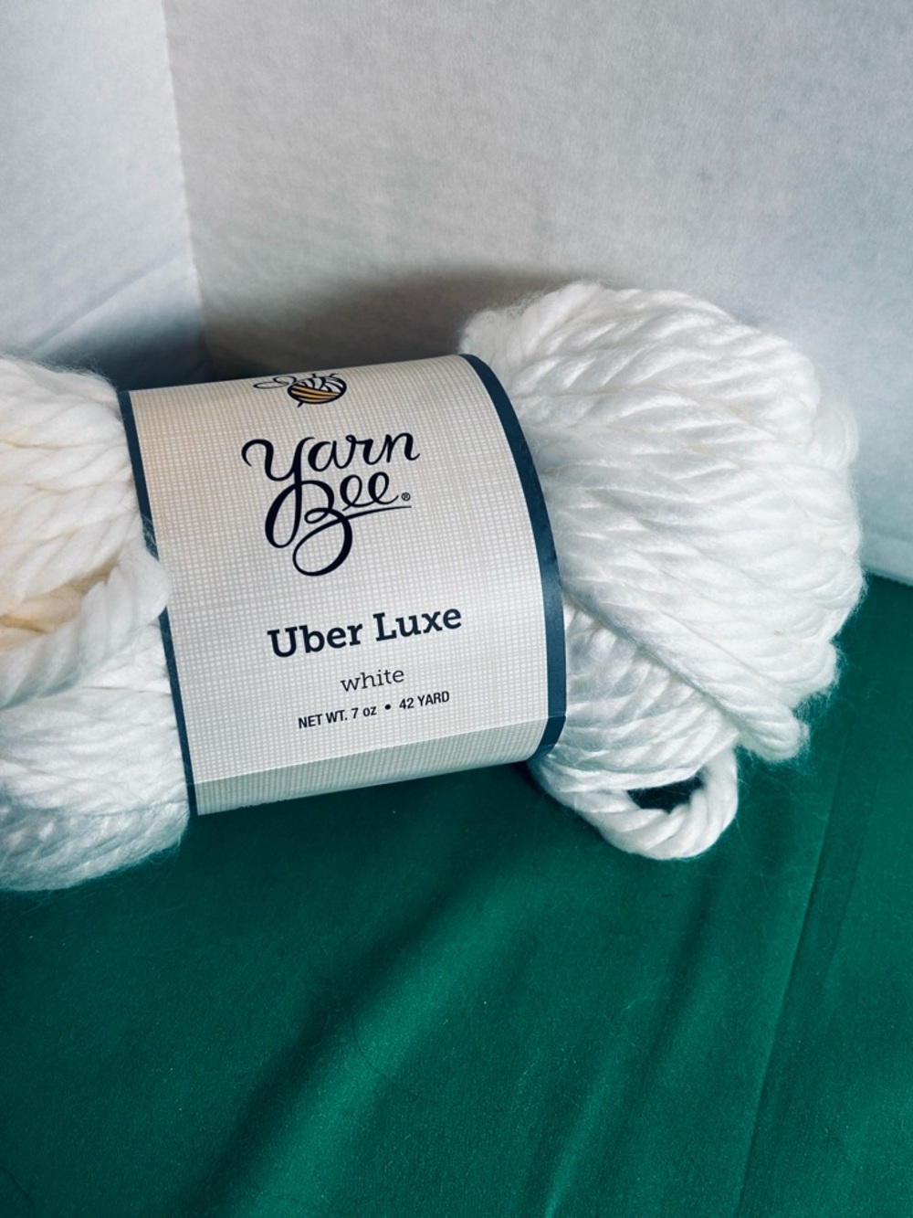 Yarn Bee Uber Luxe White Chunky Yarn - Premium Fiber Arts